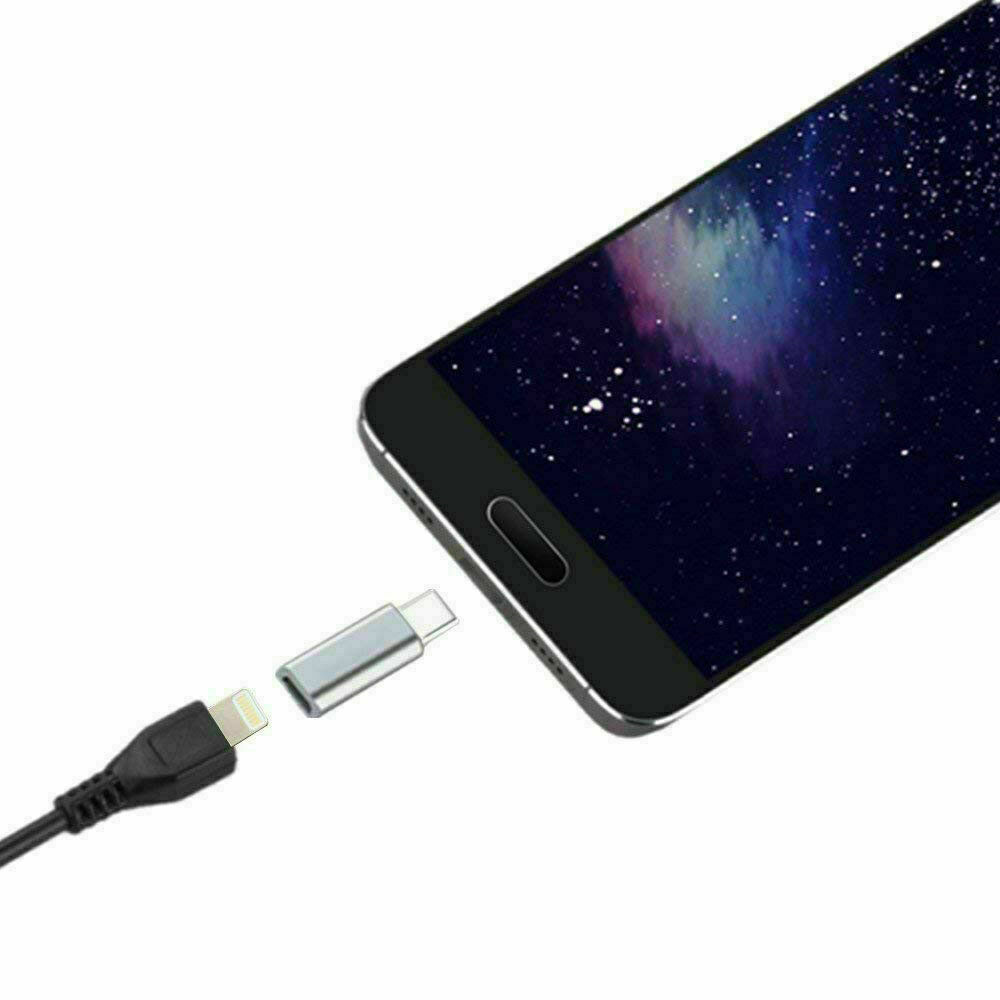 2 PCS 8 PIN DATA to USB C Type C Charging Adapter for Smart Phone iPhone