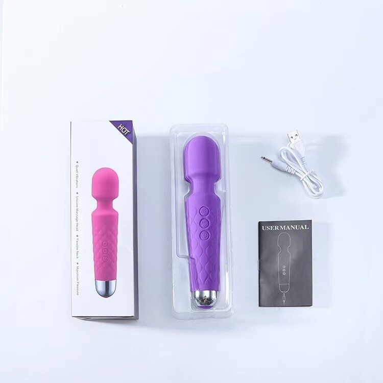 Handheld Massager Vibrator 3 colors Rechargeable 20 Speed Wand Vibrating Massage