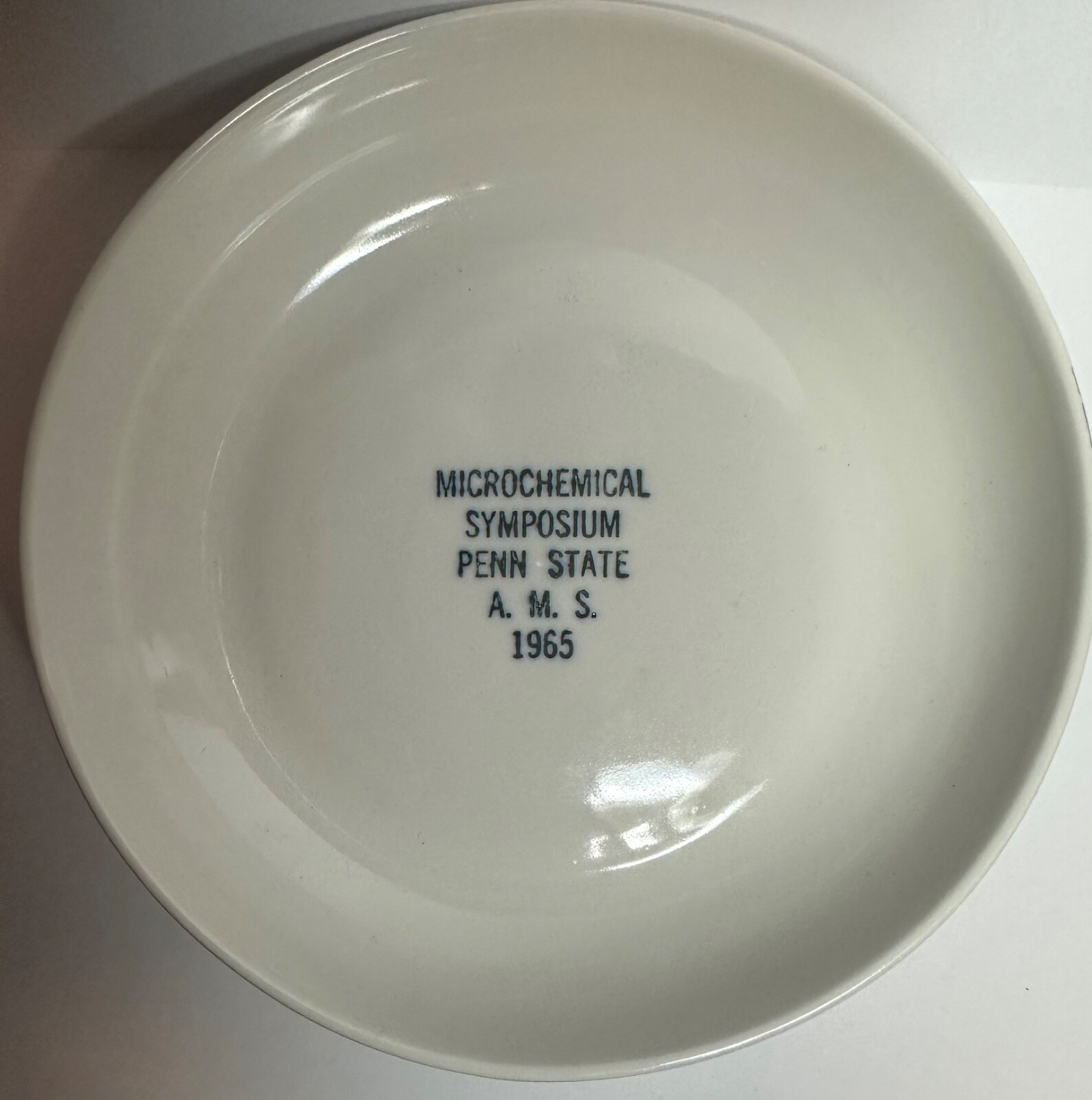 1965 Microchemical Symposium Penn State A.M.S. Ceramic Bowl