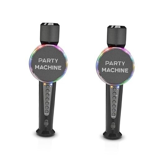 SMM548C Party Machine Duet Microphones with Bluetooth, Voice Changers, LED
