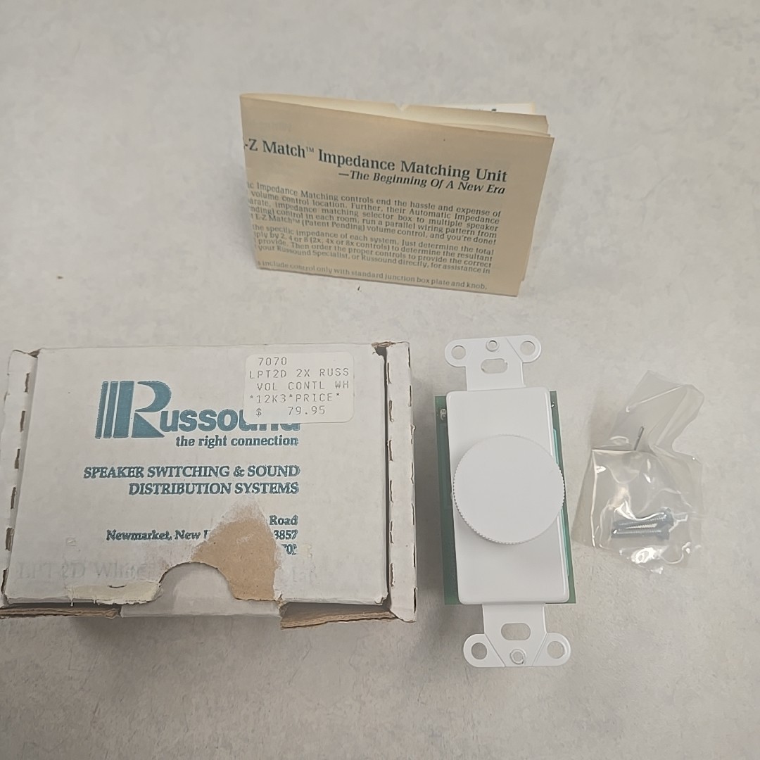 Russound ALTx-2D 126 Watt In-Wall Stereo Volume Control White  NEW Old Stock