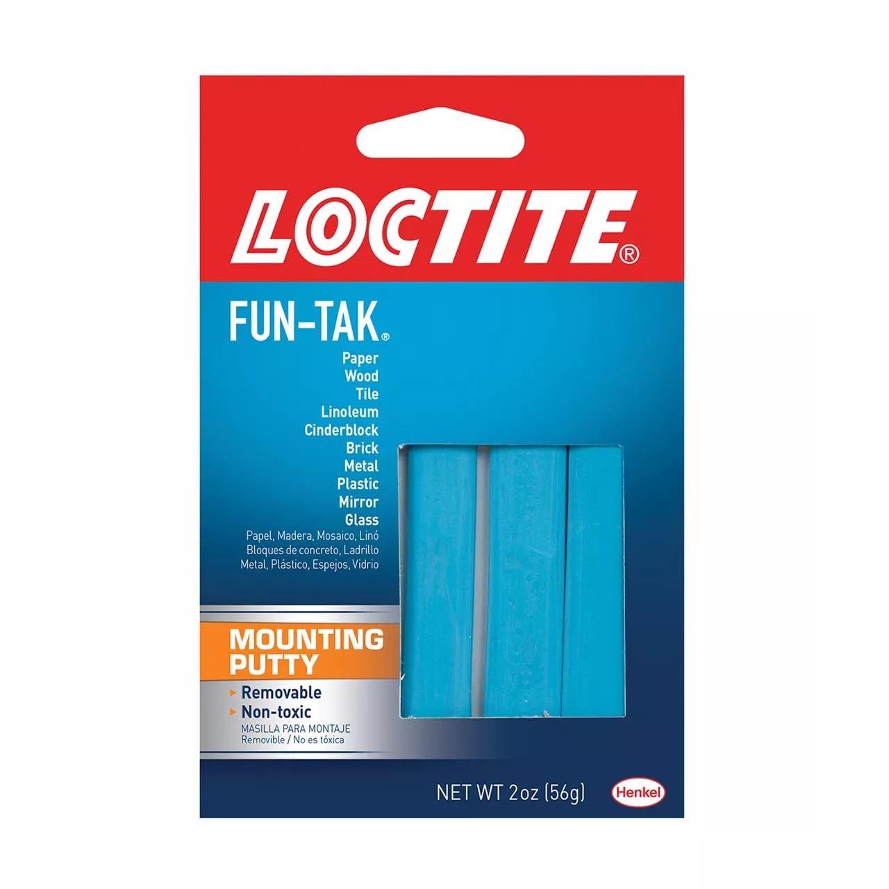 Loctite 1087306 Fun-Tak Mounting Putty, 2 oz, Blue Single,