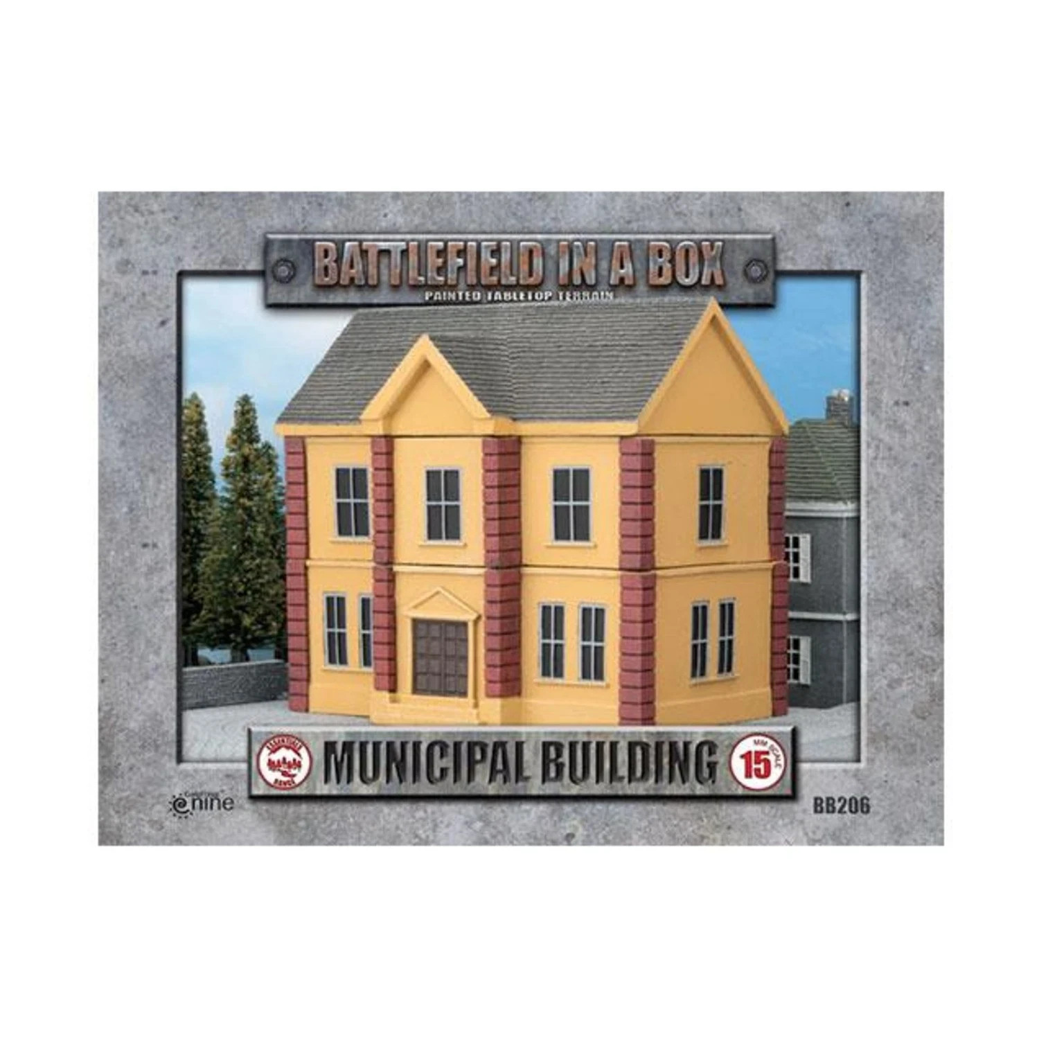 Battlefield in a Box Municipal Building Prepainted 15mm Terrain BB206