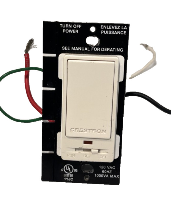 Crestron CLW-DIM1RFW-S infiNET Wall Box Dimmer White, Great Condition, Pre Owned
