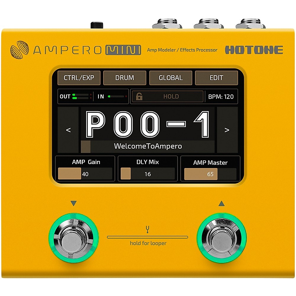 Hotone Audio Ampero Mini Amp Modeler & Effects Processor  Marigold