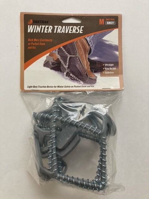 NEW Yaktrax Winter Traverse Traction Device - Gray, Medium