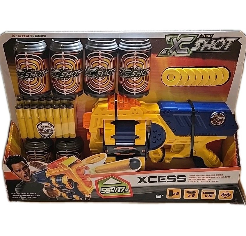 Zuru X Shot Dual Ammo System Fires Darts And Disks NIB (168)