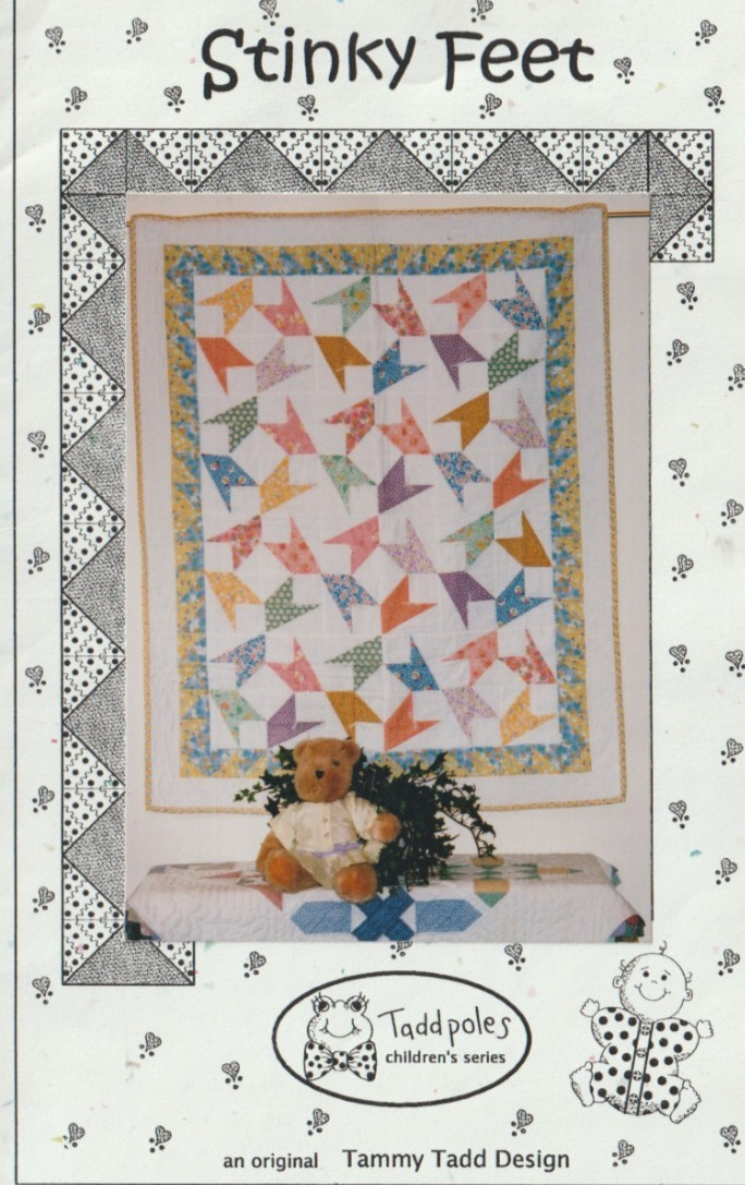 "STINKY FEET" Crib Applique Quilt Pattern TAMMY TADD DESIGNS (40"x 50")