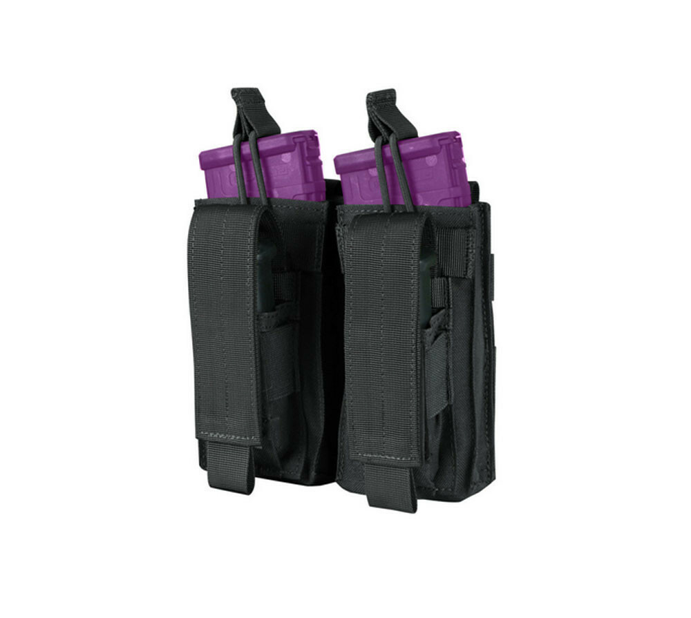 BLACK MOLLE Modular Bungee Open Top Kangaroo Rifle Pistol Magazine Pouch