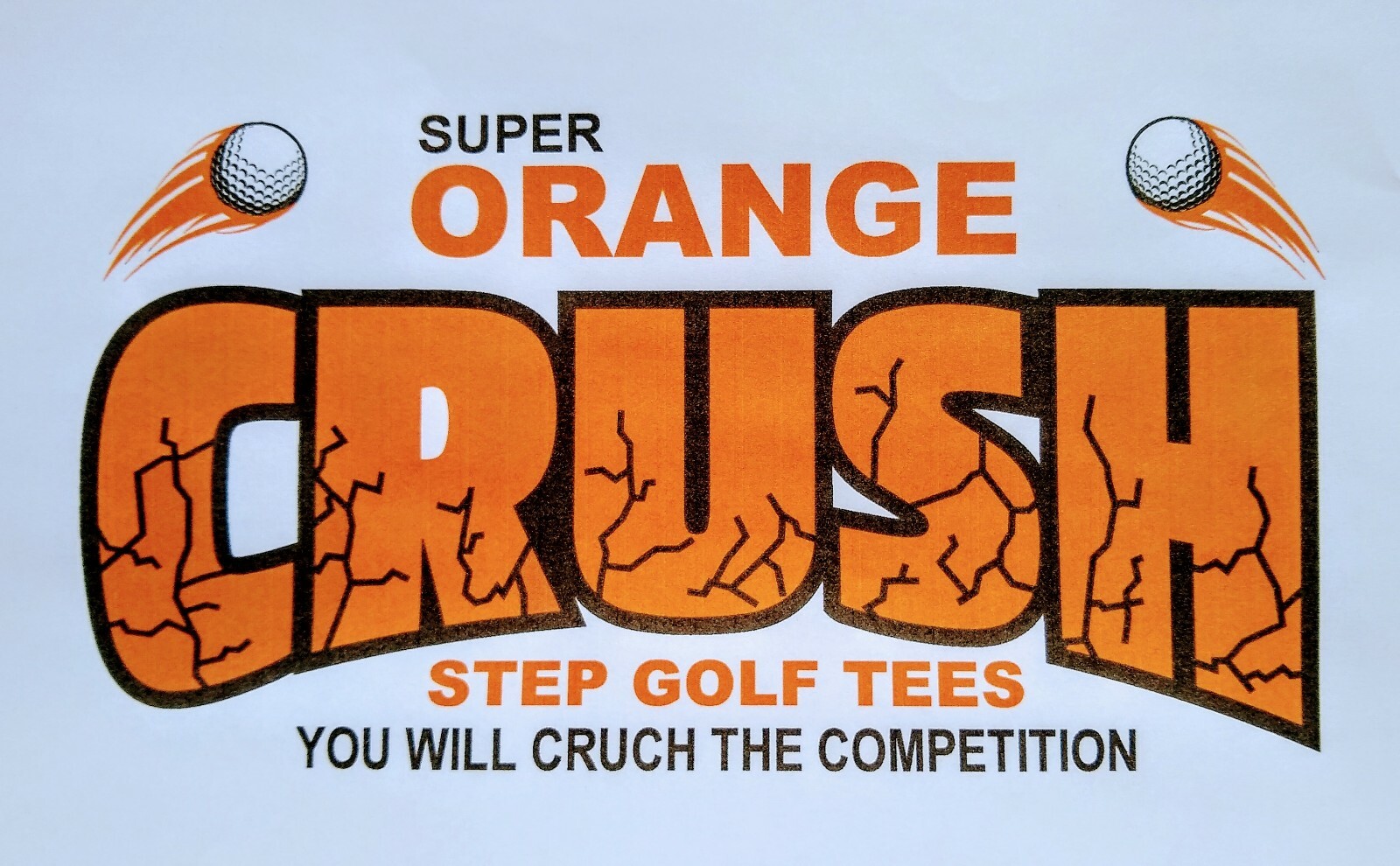 Plastic step down golf tees Orange crush tees 2 pack like Martini golf tees