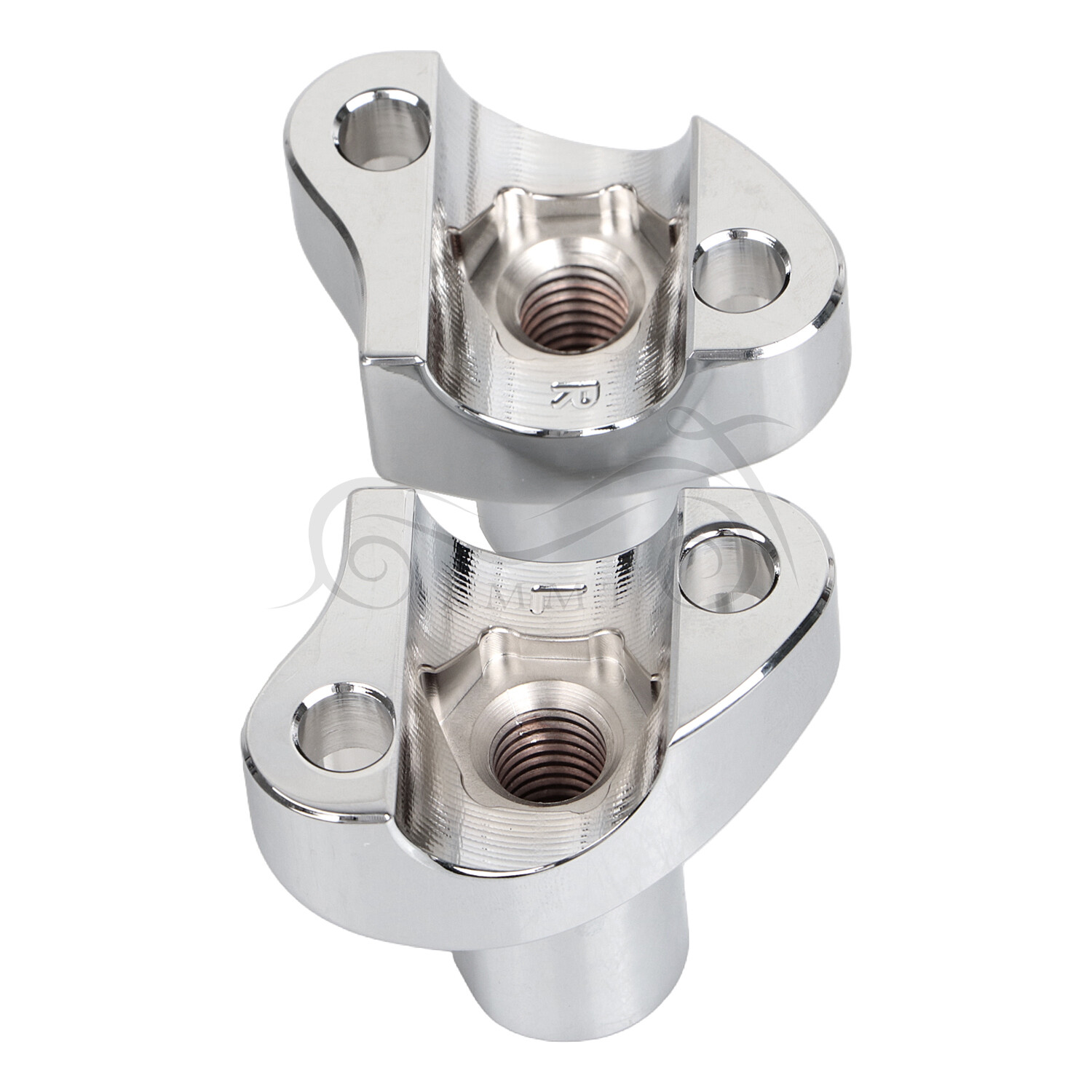 Chrome 2" Handlebar Risers Bottom For Harley Dyna Street bob Softail Sportster