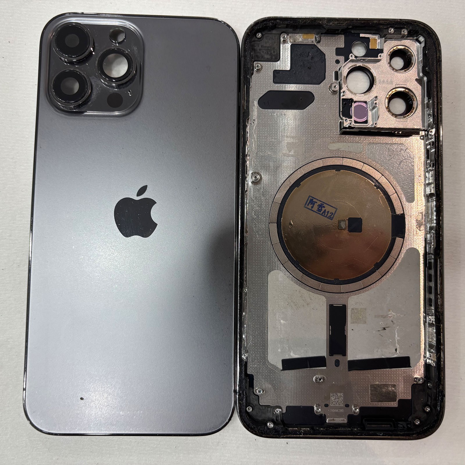 Original Pulled iPhone 13 Pro Max Rear Housing Assembly (Black) OEM Grade A Part