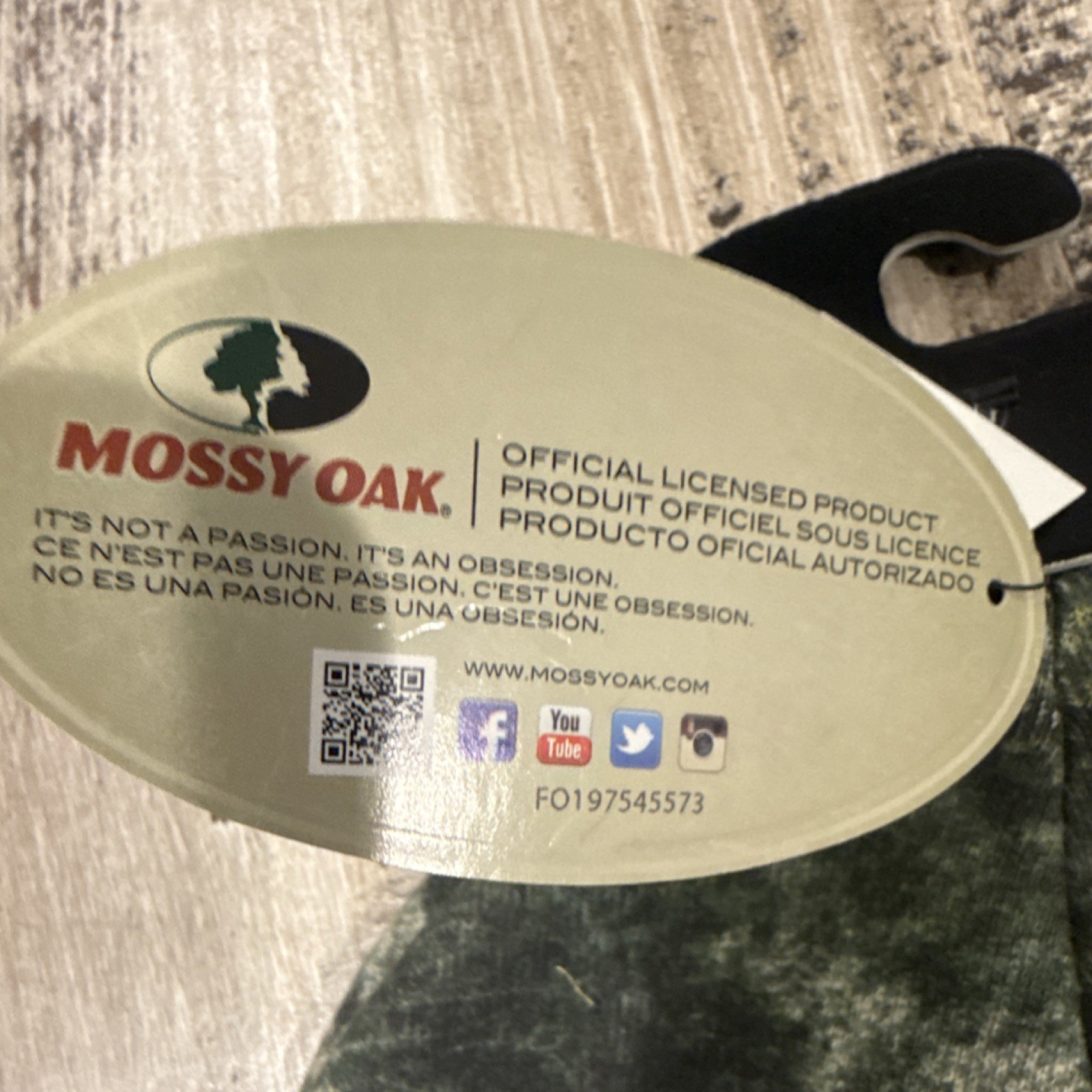 Mossy Oak Camouflage Thermal Fleece Beanie Hat Green Black Unisex Adults