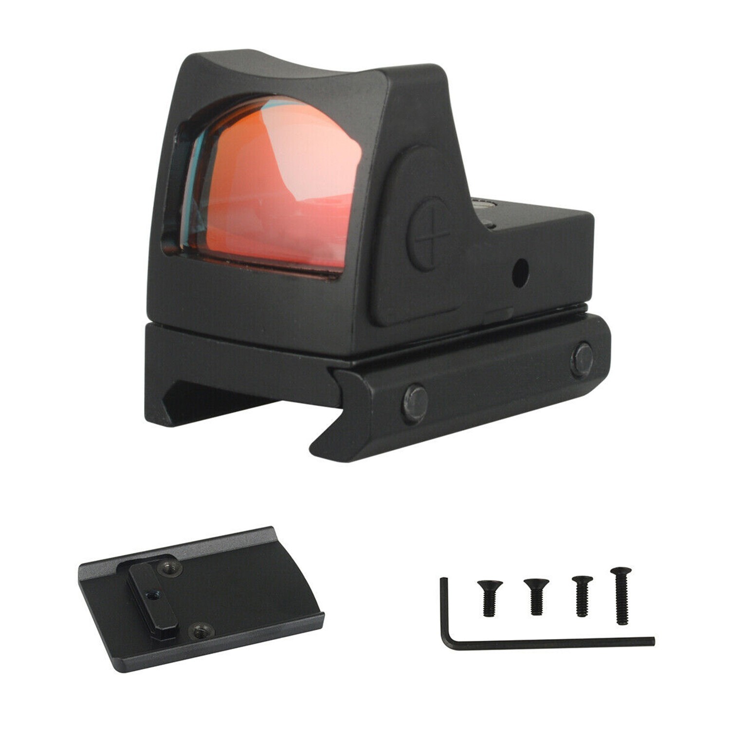 Mini Red Dot Sight Collimator for Glock / Rifle Reflex Sight Scope Fit 20mm