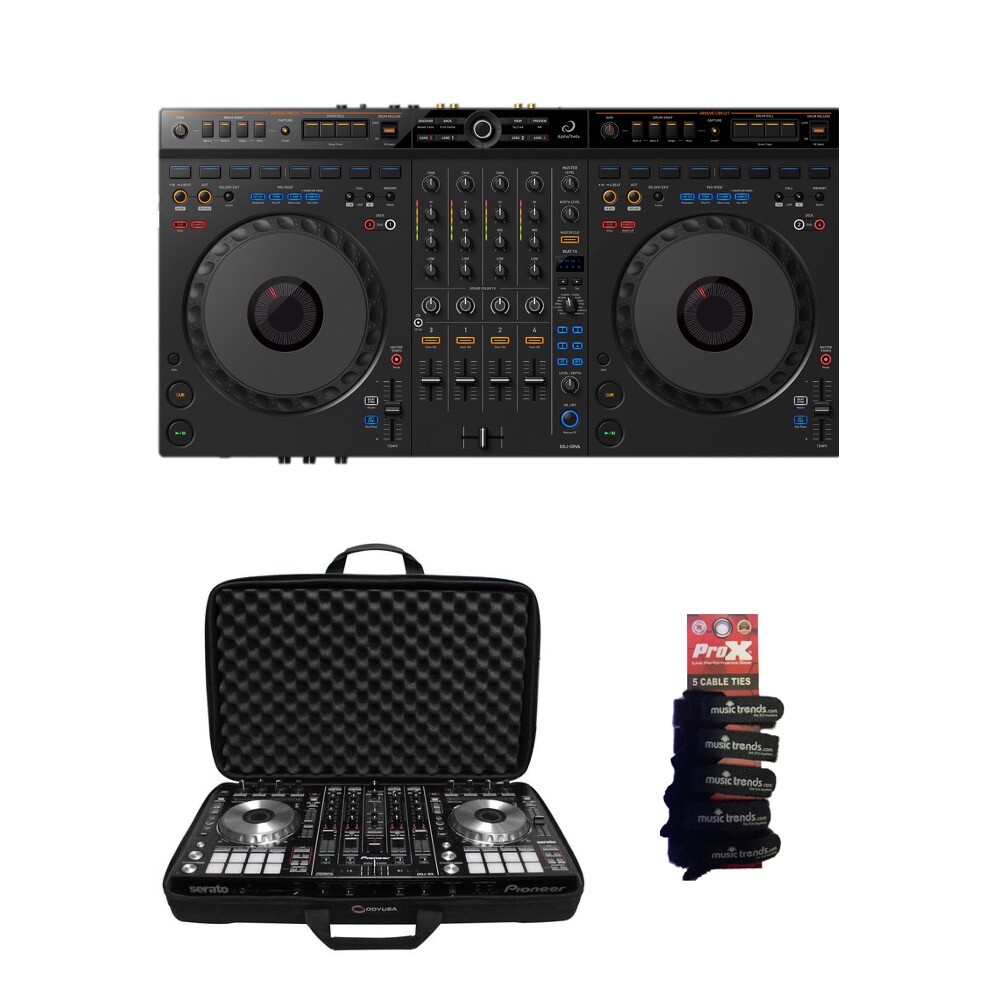 AlphaTheta DDJ-GRV6 4-channel performance DJ controller w/ Bag & Ties