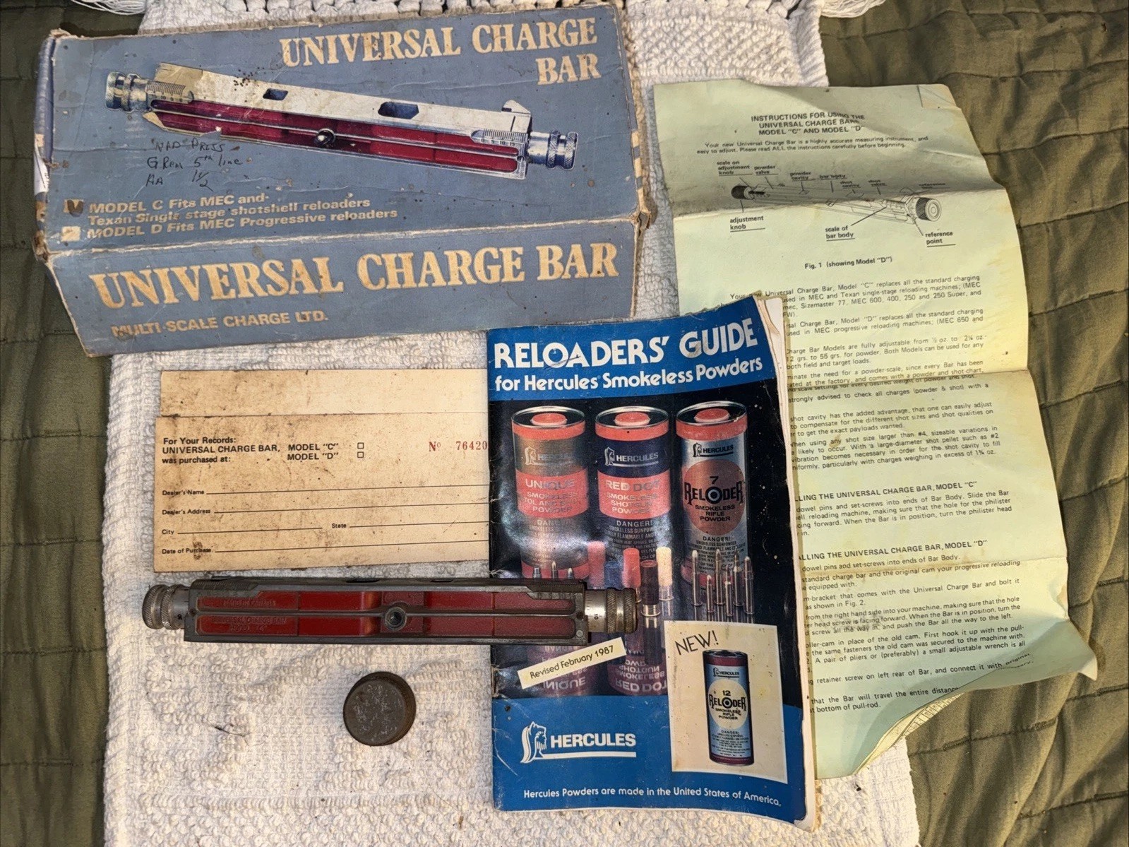 Bair Universal Charge Bar, Model C With Box And Manuals ￼
