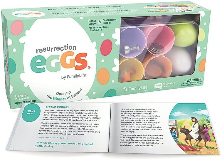 Family Life Resurrection Eggs - 12-Piece Egg Set w Booklet and Figurines Inside