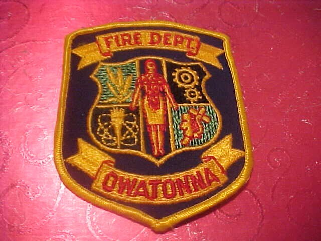 OWATONNA MINNESOTA FIRE DEPARTMENT PATCH SHOULDER SIZE UNUSED