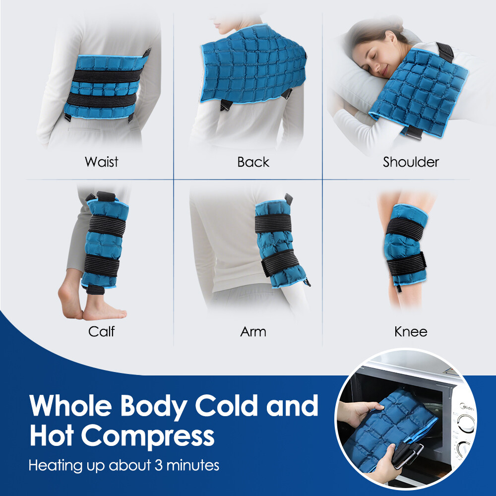 Large Gel Ice Pack for Injuries Reusable Flexible Hot Cold Therapy Compress USA