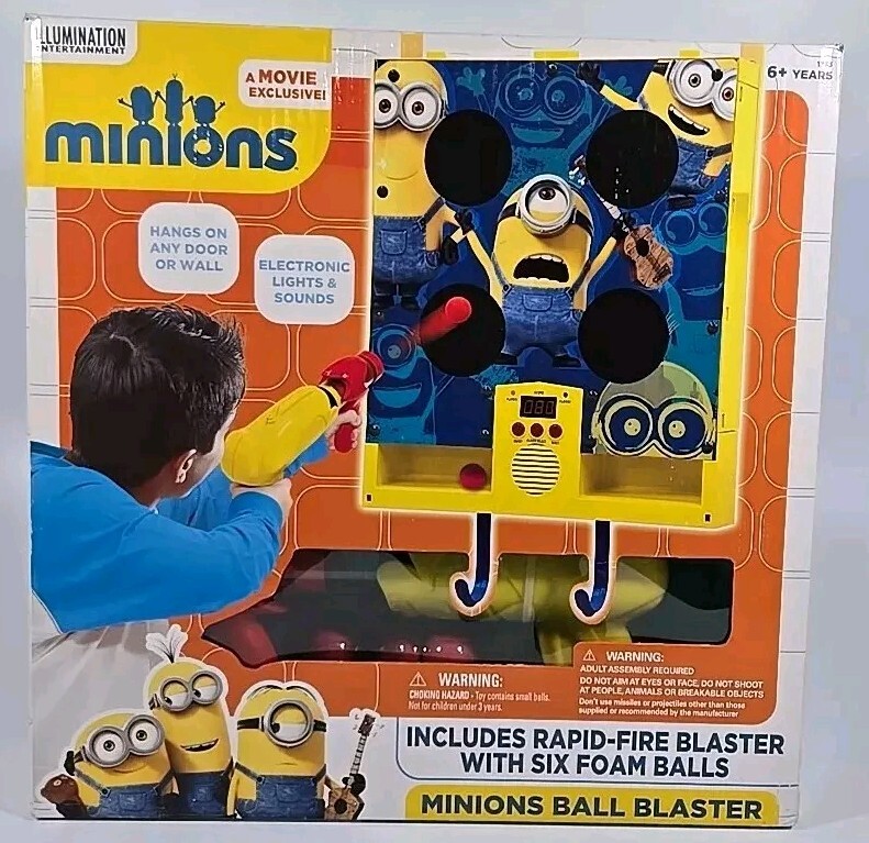 Minions Electronic Rapid Fire Ball Blaster A Movie Exclusive 2015 - New-Rare!