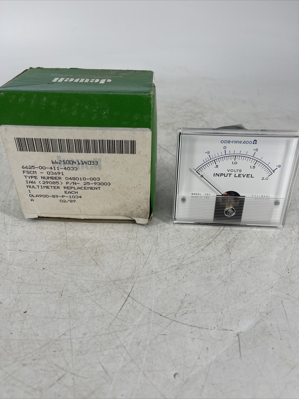 Jewell 25-93003 Multimeter Replacement Model 731 Made in USA NOS