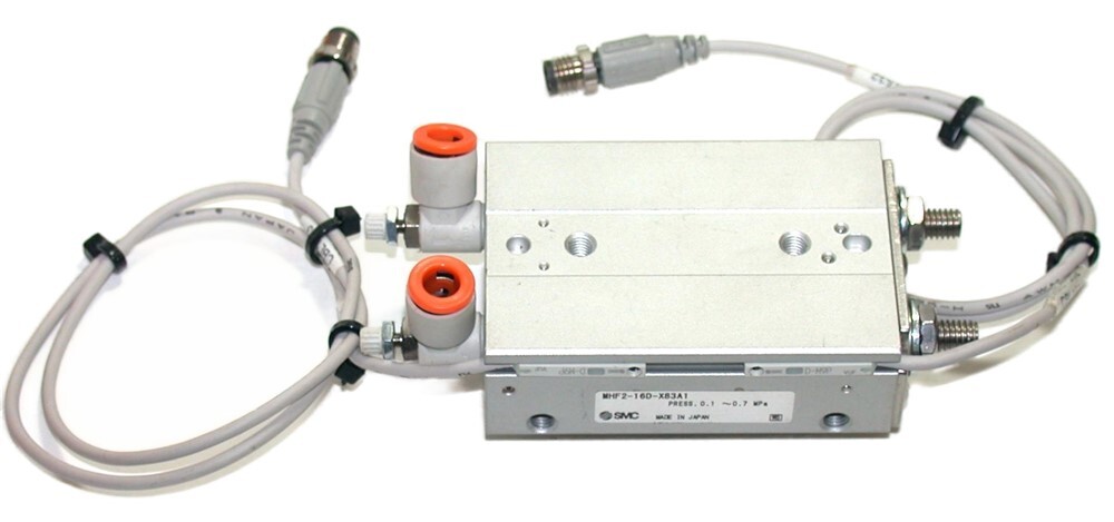 SMC MHF2-16D-X83A1 2 Finger Low Profile Air Gripper 16mm Open Width w/ Sensors