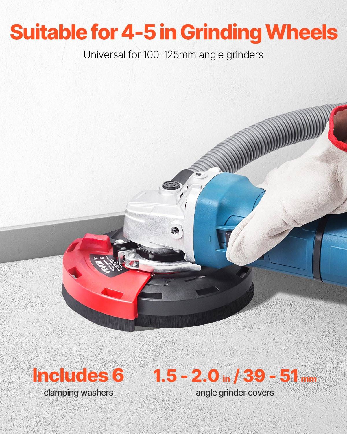 VEVOR Grinding Dust Shroud for Angle Grinder, Universal 4-5 in, Surface Grinder