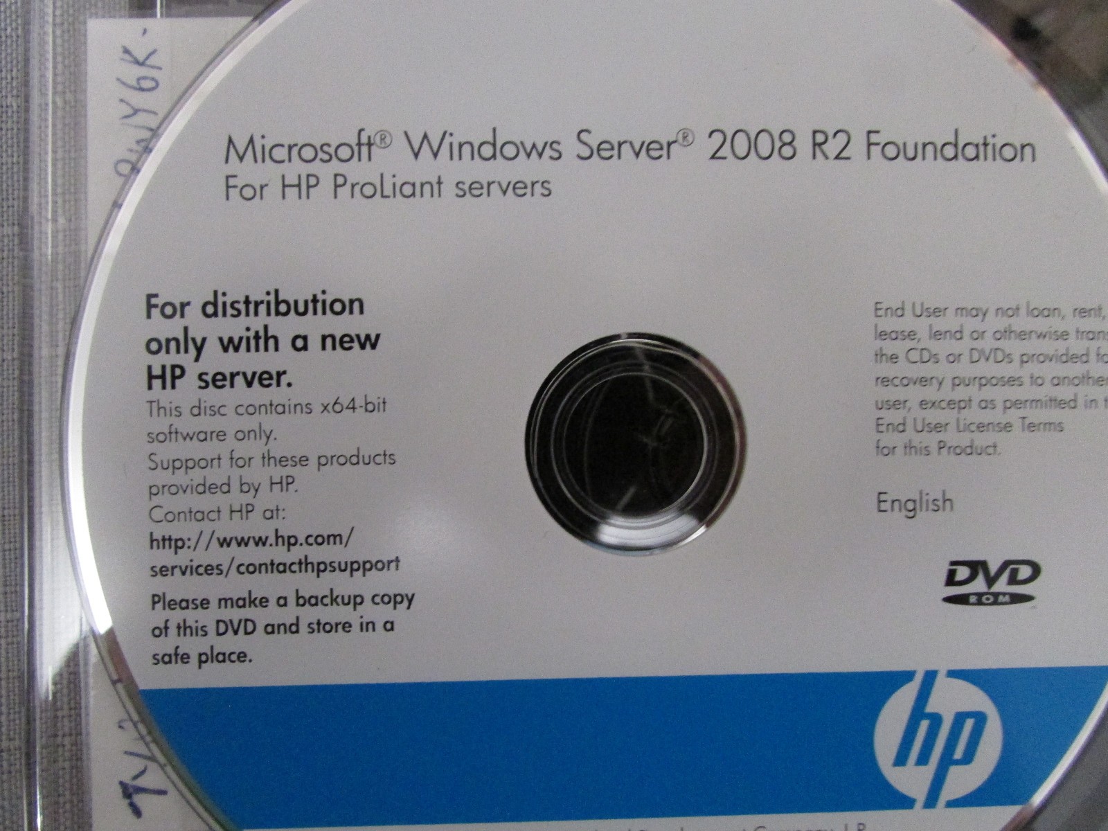Microsoft Windows Server 2008 R2 Foundation for HP ProLiant Servers