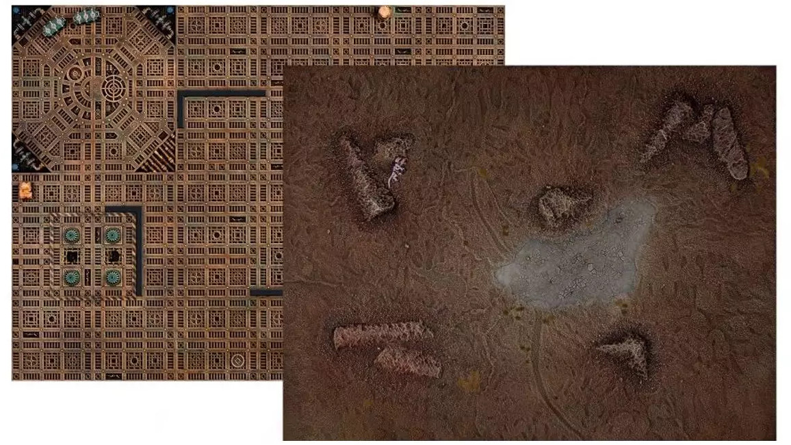 Warhammer 40k double-sided gaming mat from 40k starter set 30 by 22.4"
