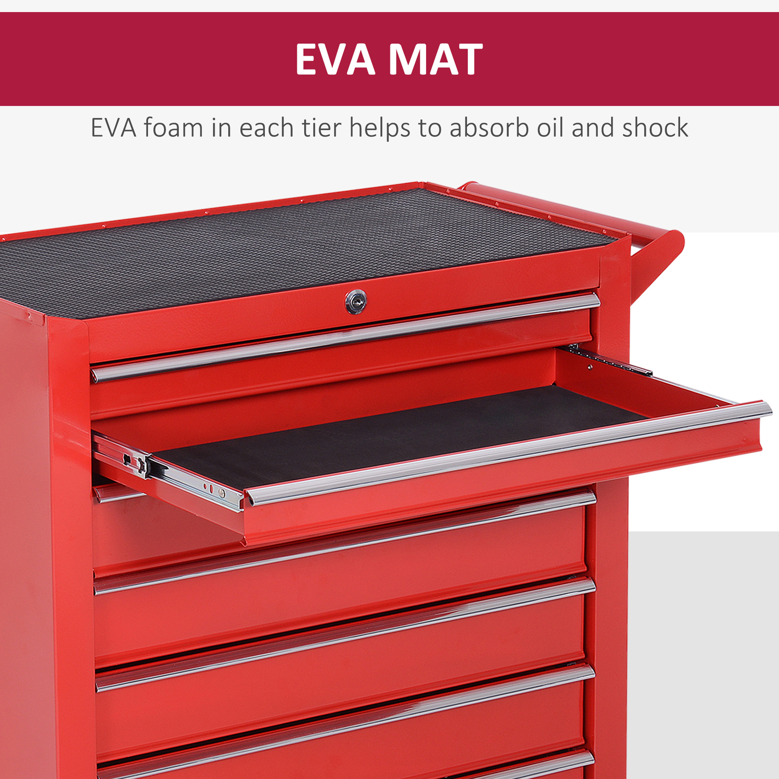 Durhand 7-Drawer Roller Tool Cabinet - Ultimate Garage Storage Solution!