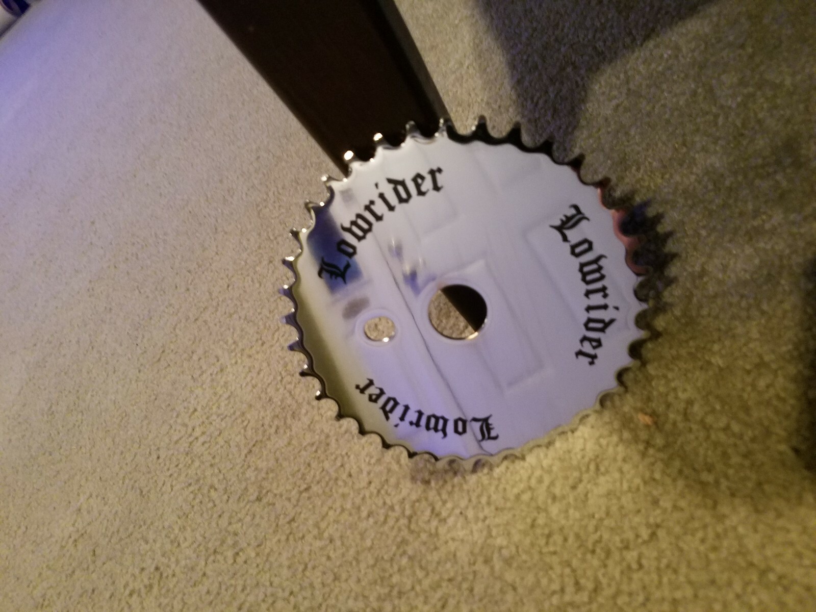 AUTHENTC CHROME LOWIDER SPROCKET/CHAINRING W/ LOGO  BEACH CRUISER BICYCLES, 44 T