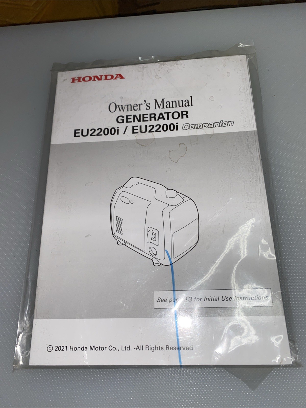 2021 HONDA GENERATOR EU2200i OWNERS MANUAL 00X31-Z44-6130