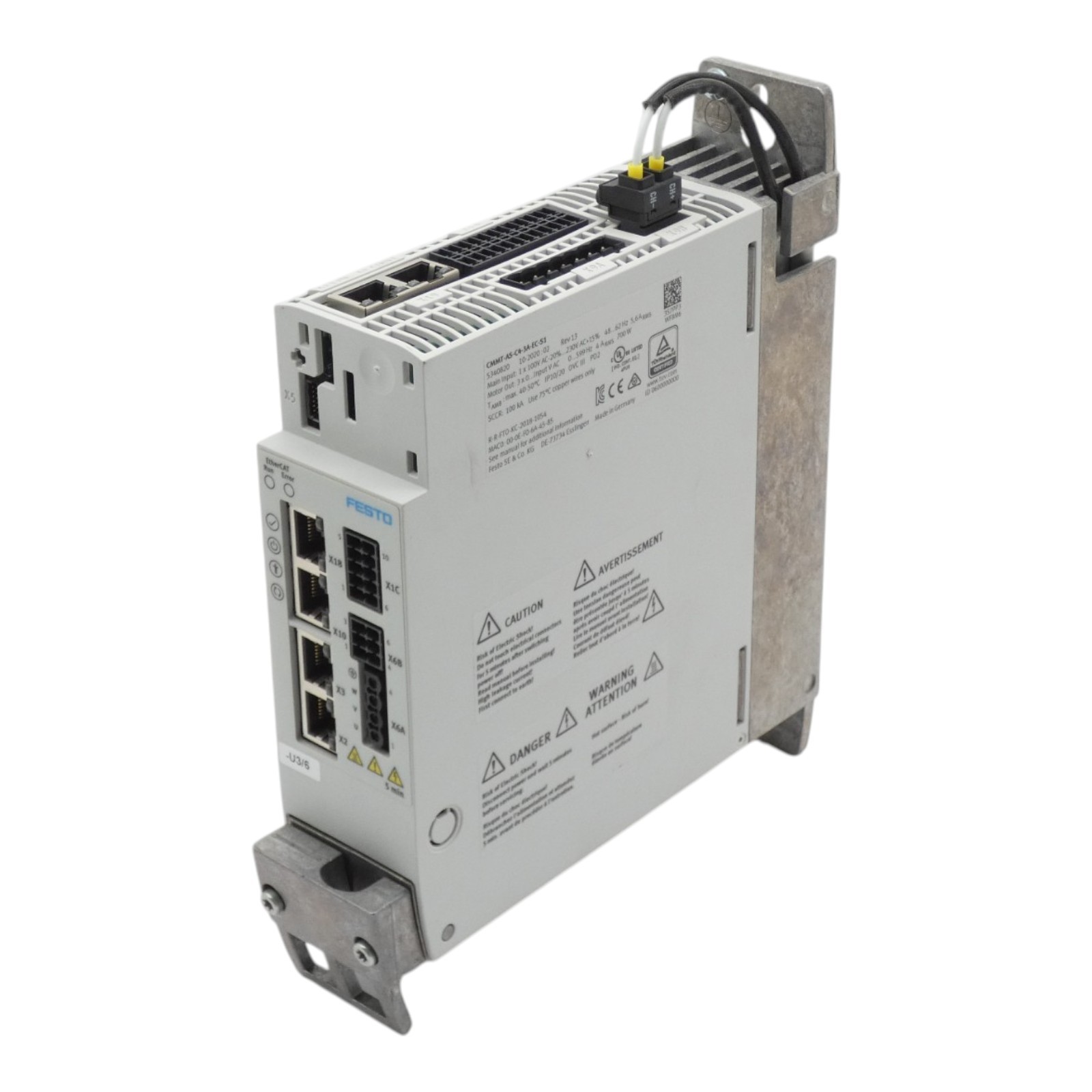 Festo CMMT-AS-C4-3A-EC-S1 5340820 Rev. 13 48...62 Hz Servo Drive Controller -used-