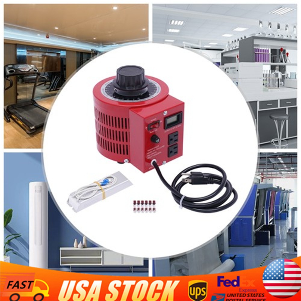 20Amp Variac Transformer Variable 0-130V AC Voltage Regulator Metered 2000VA Red