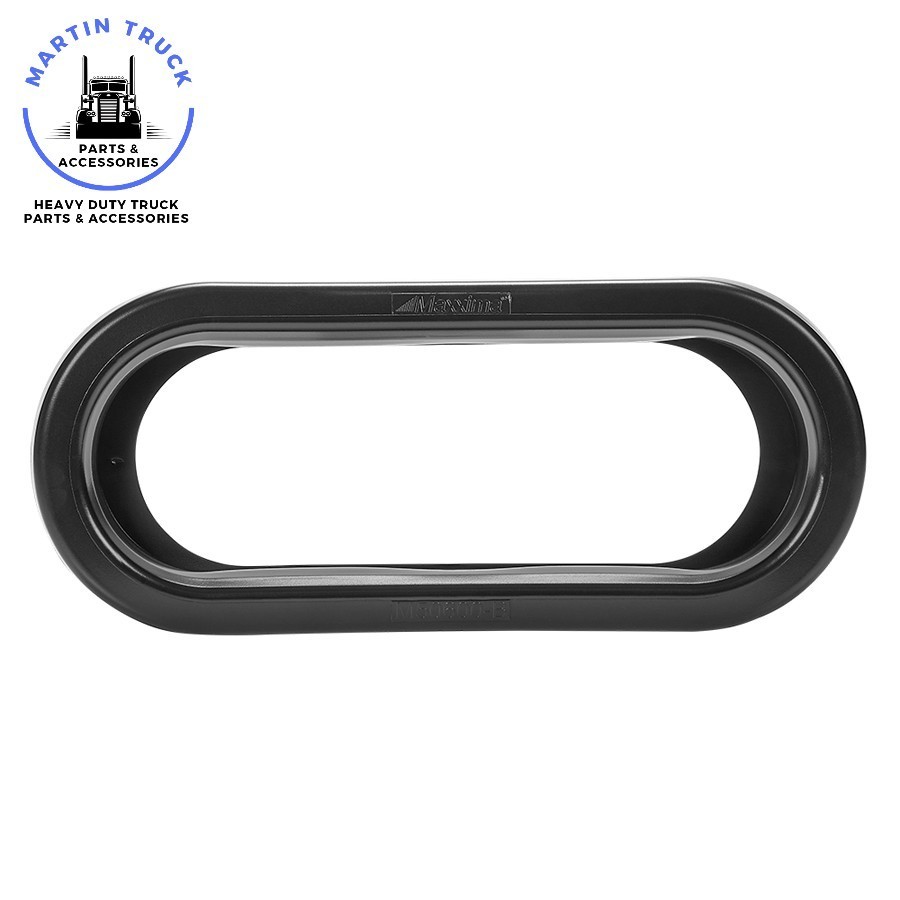 M50600-B - Maxxima 6" Oval Black Vinyl Grommet