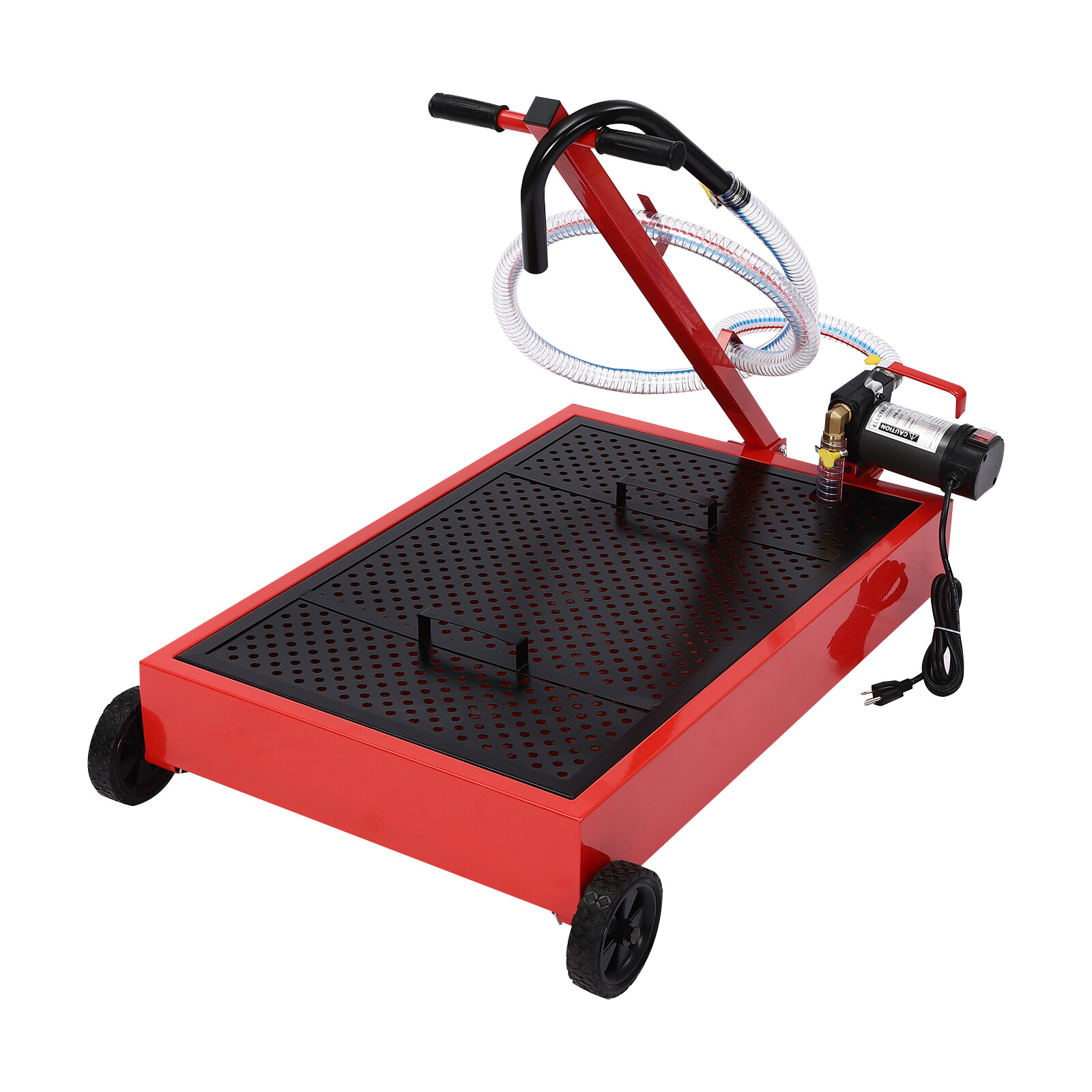 17Gallon Portable Oil Drain with Pump Truck Oil Drain Low Profile Oil Change Pan