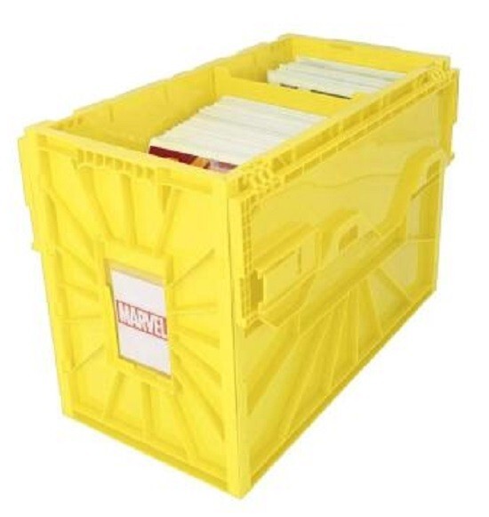 1 BCW Yellow Short Comic Book Bin Heavy Duty Plastic Storage + 3 Partitions DEAL