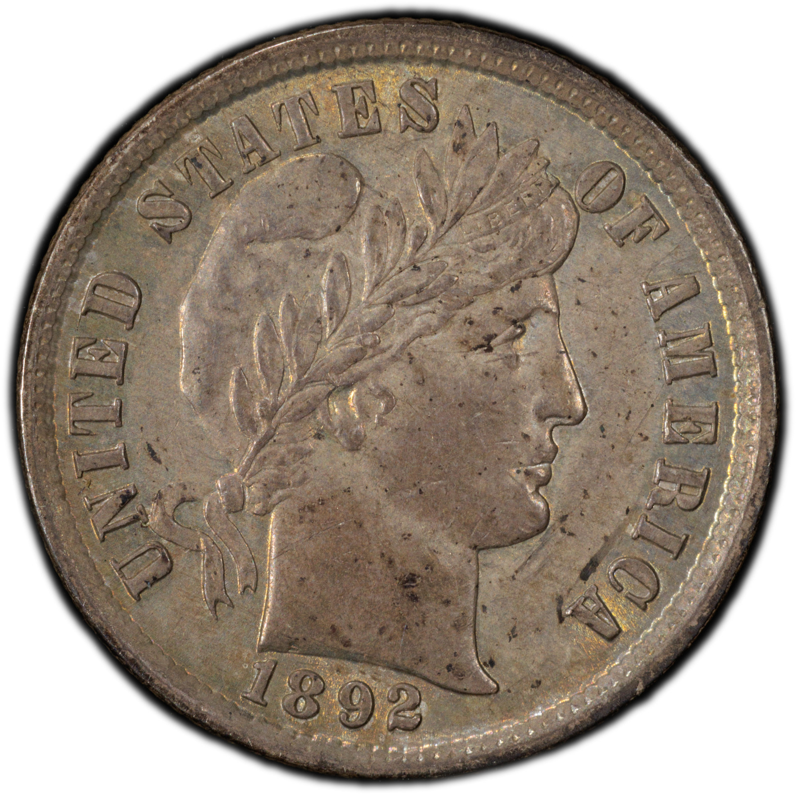 1892 BARBER DIME 10C