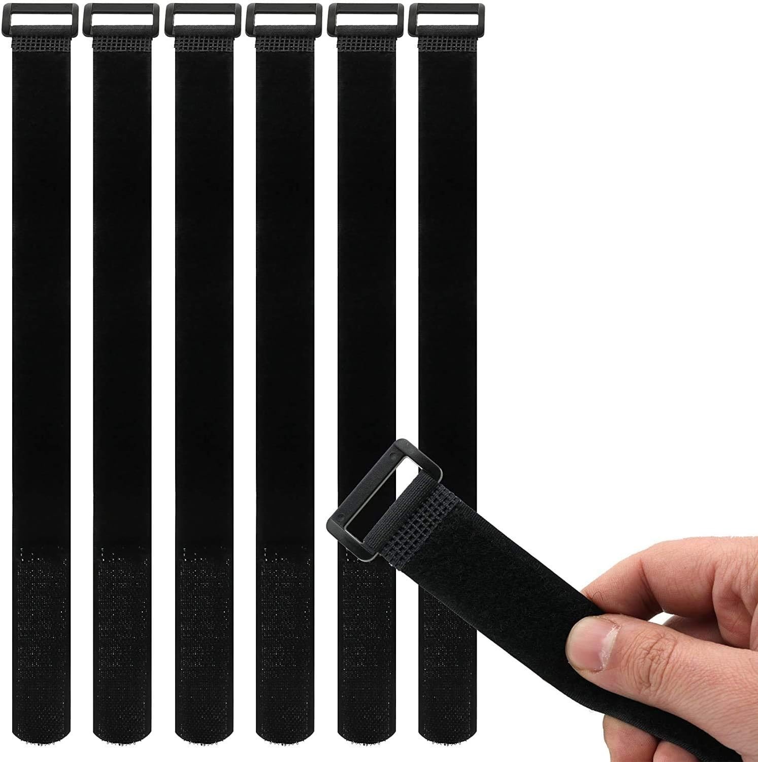 15 Pack Reusable Cinch Straps 1” x 12” - Hook & Loop Safety Solution