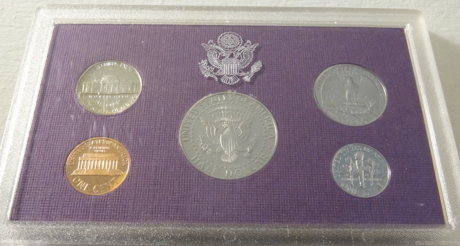 1987 and 1991 US Mint Proof sets with boxes and product card