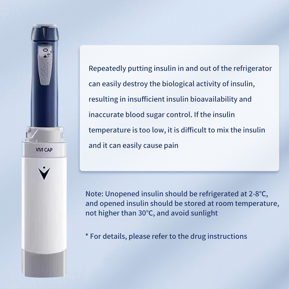Compact Home Portable Universal Insulin Temperature-Controlled Pen Cap