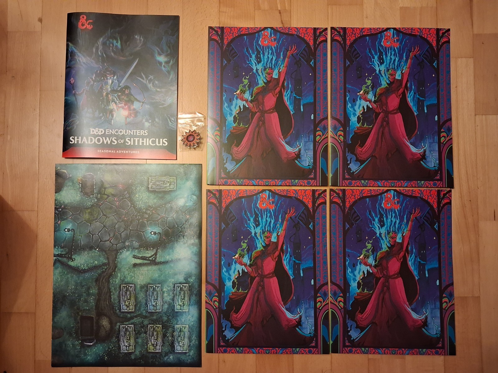 Dungeons & Dragons Shadows Of Sithicus Adventure & Map & Character Folder & Pin