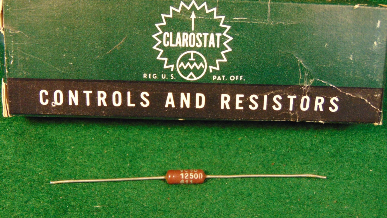 CLARO 1250 OHM 3 WATT CERAMIC WIREWOUND RESISTOR NOS