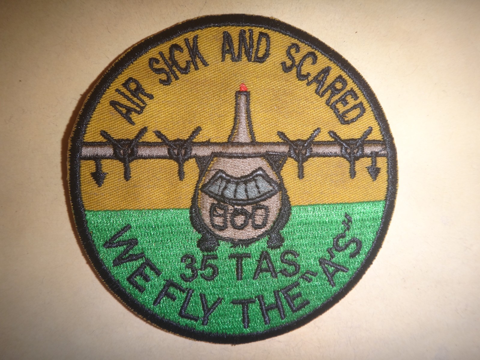 Vietnam War Patch US  35th Tactical Airlift Squadron AIR SICK AND SCARED