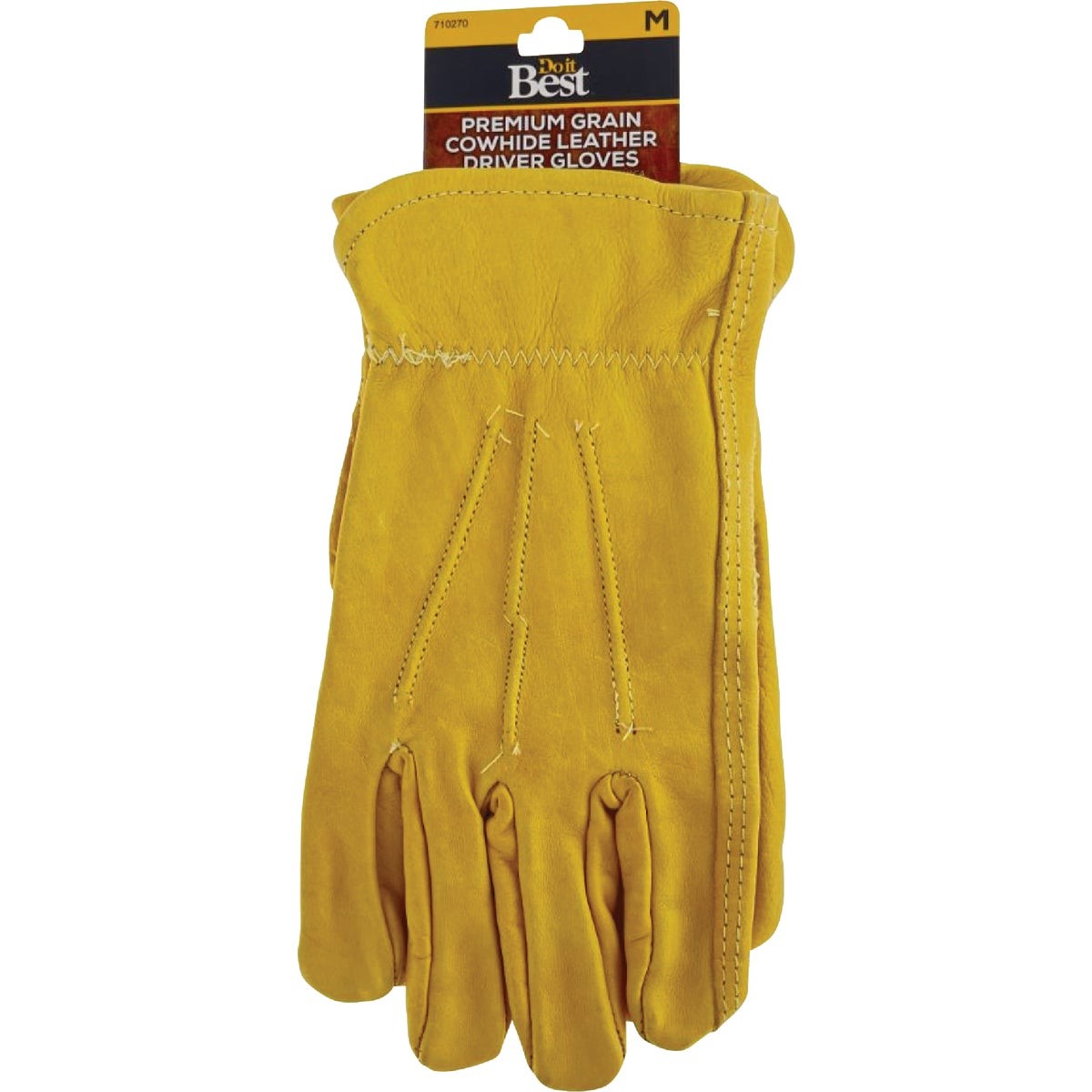Do it Best Men's Medium Top Grain Leather Work Glove DB81101-M Pack of 12 SIM