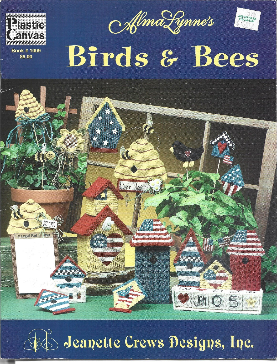 Birds & Bees Plastic Canvas Pattern Book 1009 Jeanette Crews Alma Lynne