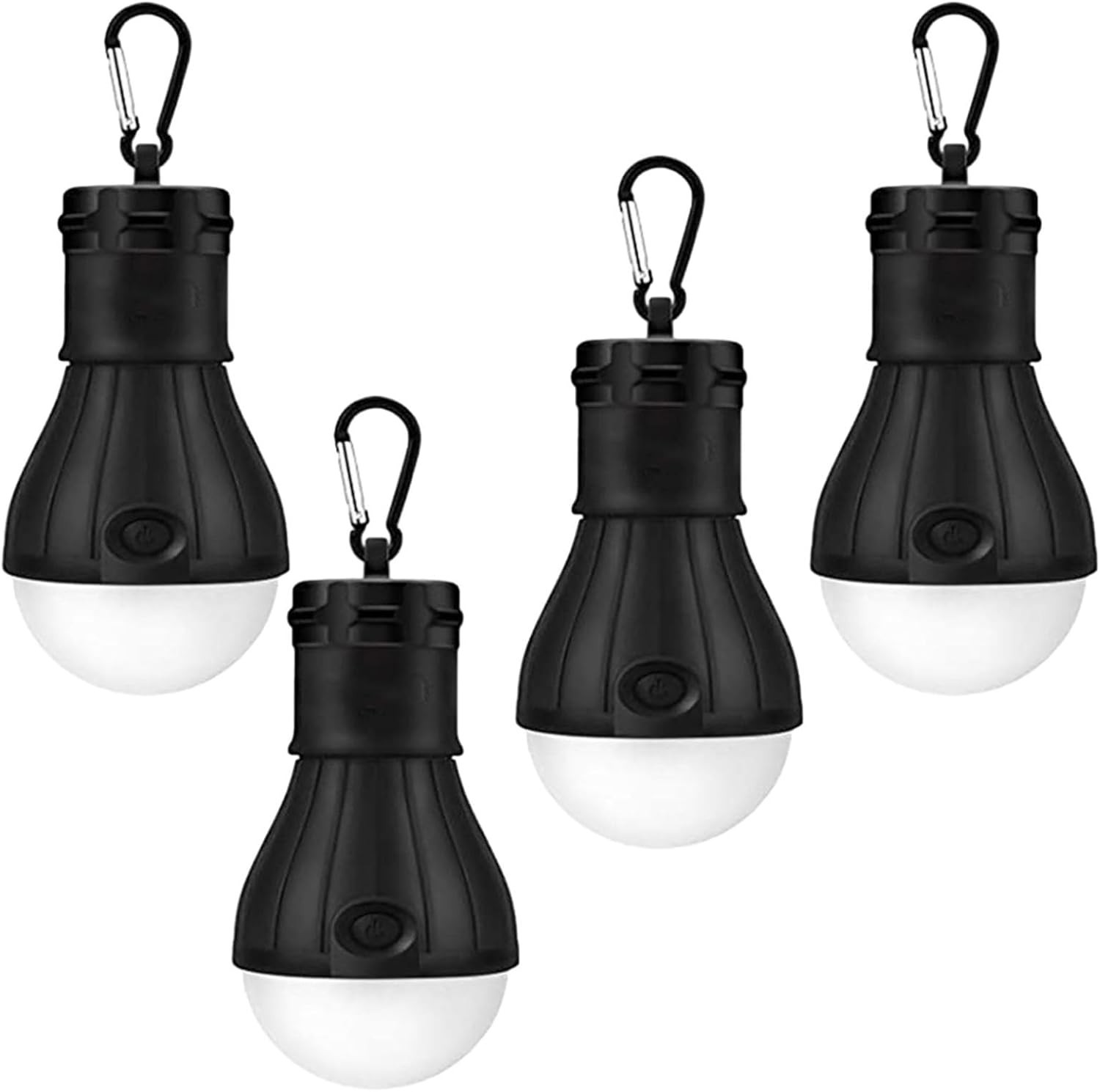 Camping Tent Lights 4 Pack Portable LED Clip Hook Lamps Waterproof 3 Modes