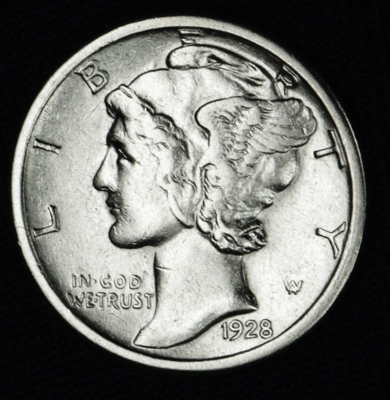 1928-s Mercury Dime.     High Grade    (Inventory A)