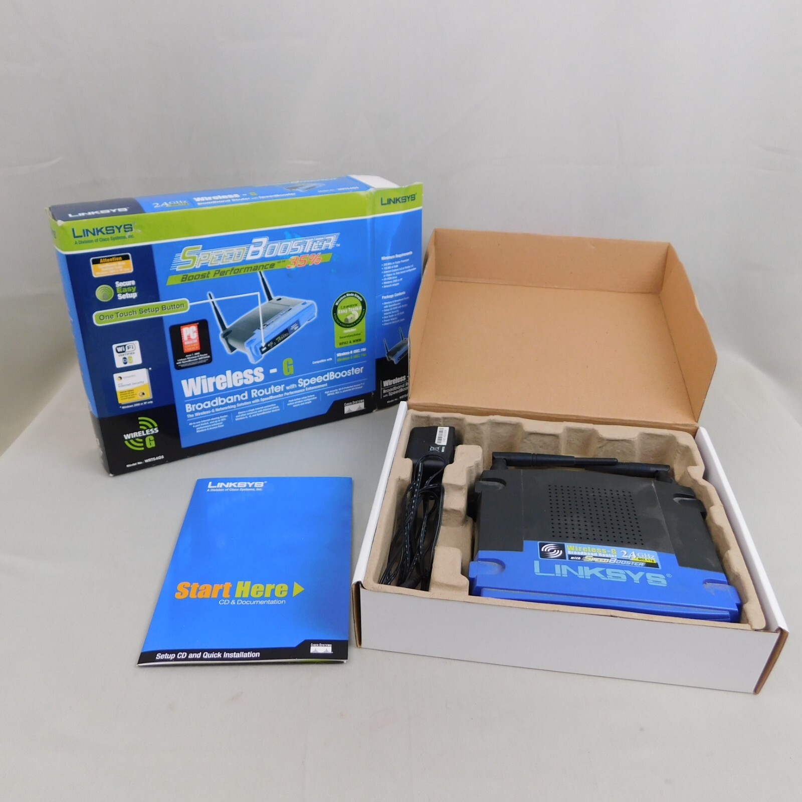 Linksys SpeedBooster 802.11g 2.4 GHz Wireless-G Broadband Router #6967