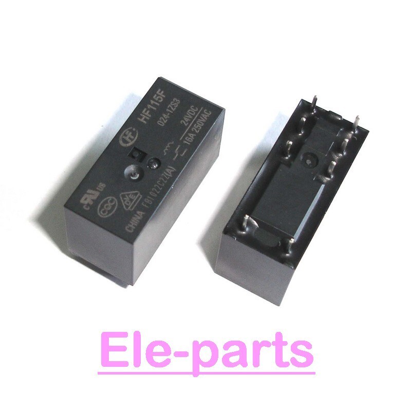 5 PCS HF115F-024-1ZS3B DIP-8 24VDC Power Relay 8 Pins 16A 250VAC